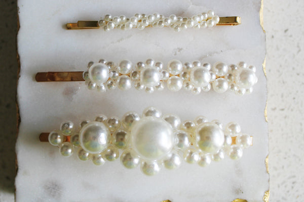 Floral Pearl Bobby Pin Set