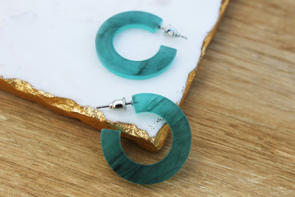 Sage Acrylic Hoop Earrings