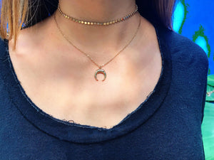 Vita Crescent Horn Necklace