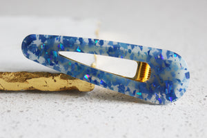 Blue Glitter Clip Set