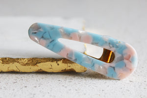 Blue and Pink Marble Clip Set