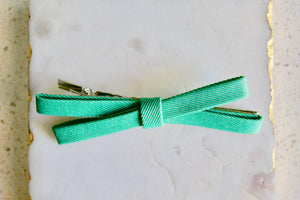 Mint and Black Textured Bow Set