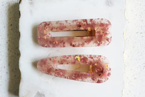 Pink Glitter Clip Set