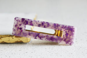 Purple Glitter Clip Set