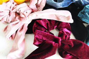Velvet Bow Scrunchie