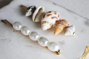 Seashell & Pearl Bobby Pin Set
