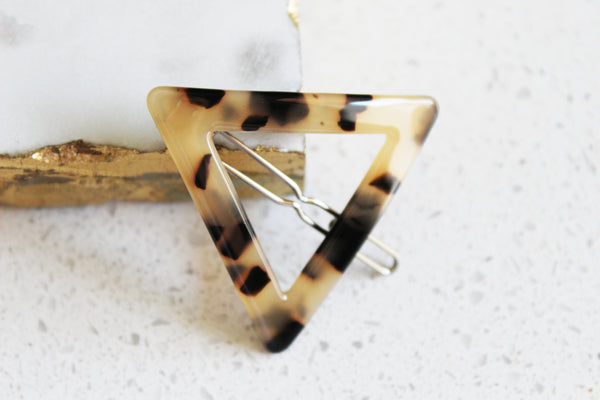 Tortoise Shell Triangle Barrette