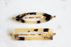 Tortoise Shell Small Barrette Set