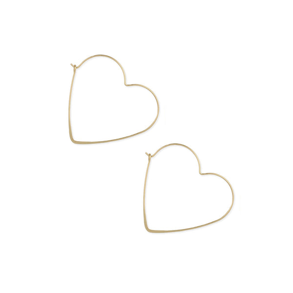 Valentina Heart Hoop Earrings