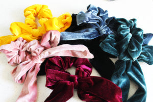 Velvet Bow Scrunchie