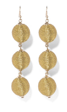 Willa Triple Ball Drop Earrings