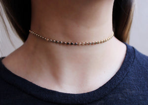 Quinn Flat Chain Choker Necklace
